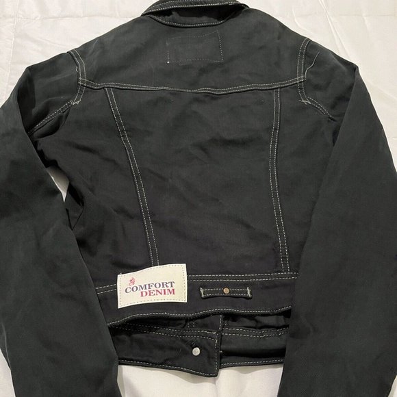 COMFORT DENIM  BLACK  JACKET YOUTH XL OR  LADIES  XS SMALL  FROM PAKISTAN - Picture 6 of 9